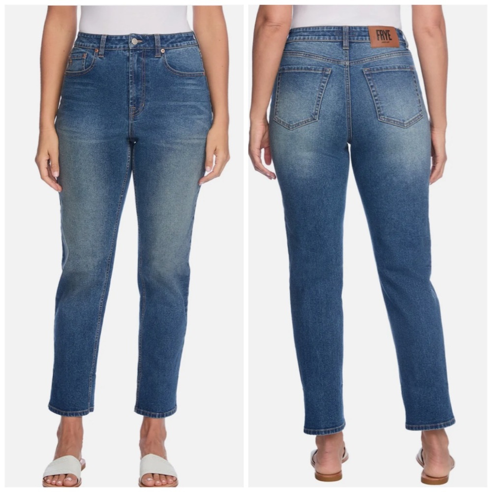 FRYE Straight Leg High Rise Ankle Jeans